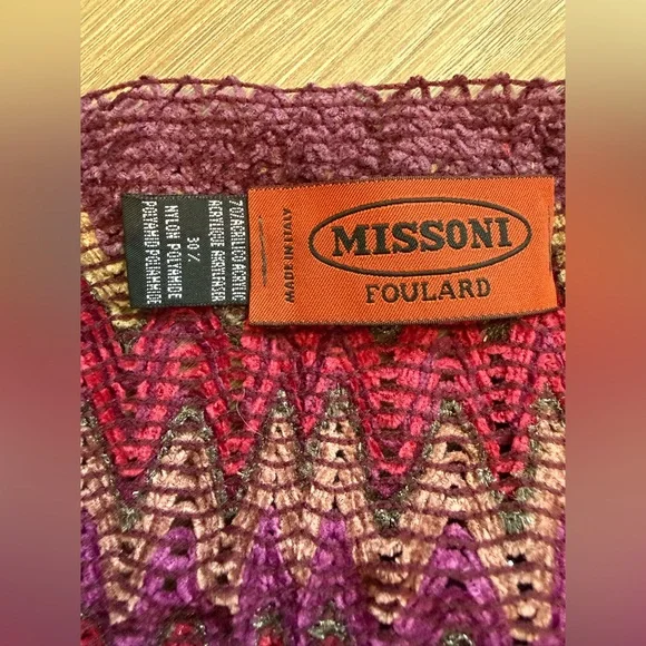 MISSONI Wave ZigZag Shimmer Fringe Scarf - Picture 7 of 12